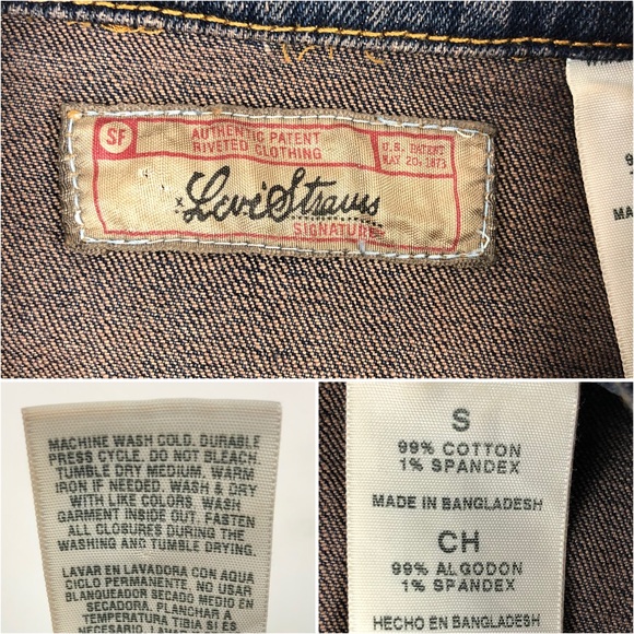 Levi’s Signature Denim Jean Jacket Cooper Buttons Size Small - Picture 9 of 9